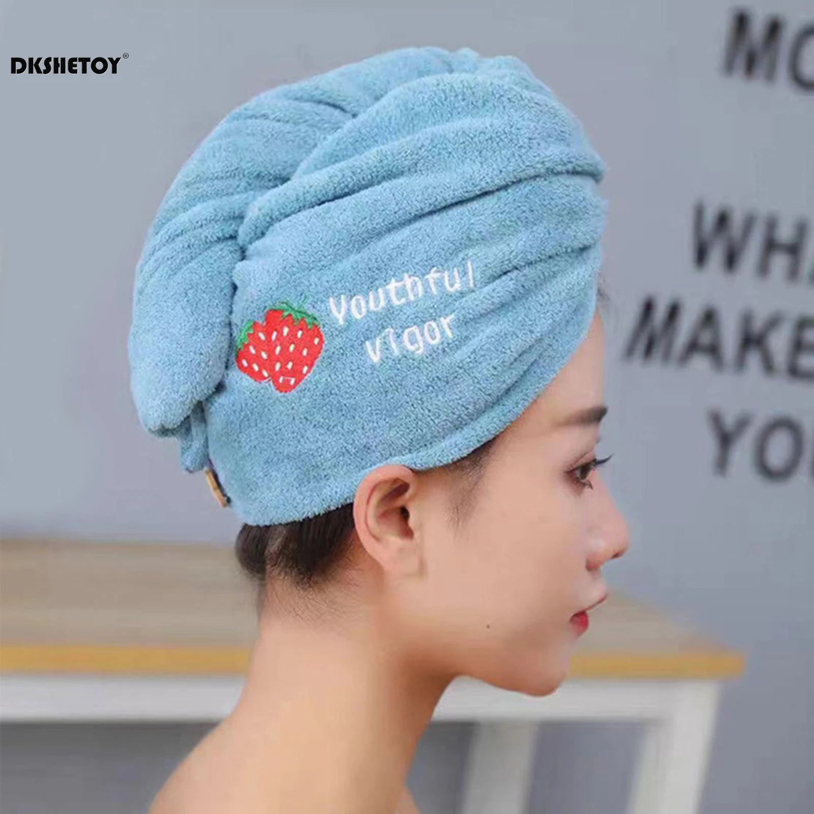 Soft Hair Drying Towels Rapid Hair Drying Head Towel Comfortable Material and Absorbent Towel for Women Wet Hair Curly Longer