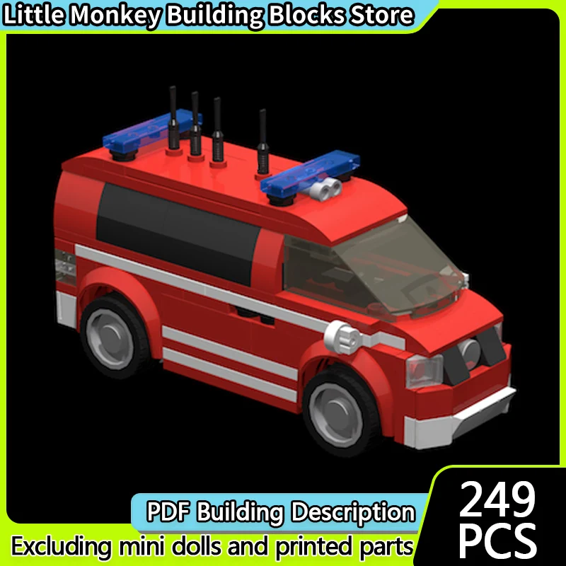 

Urban Rescue Vehicles Model MOC Building Bricks Fire Command Vehicle Modular Technology Children Holiday Gifts Assemble Toy Suit