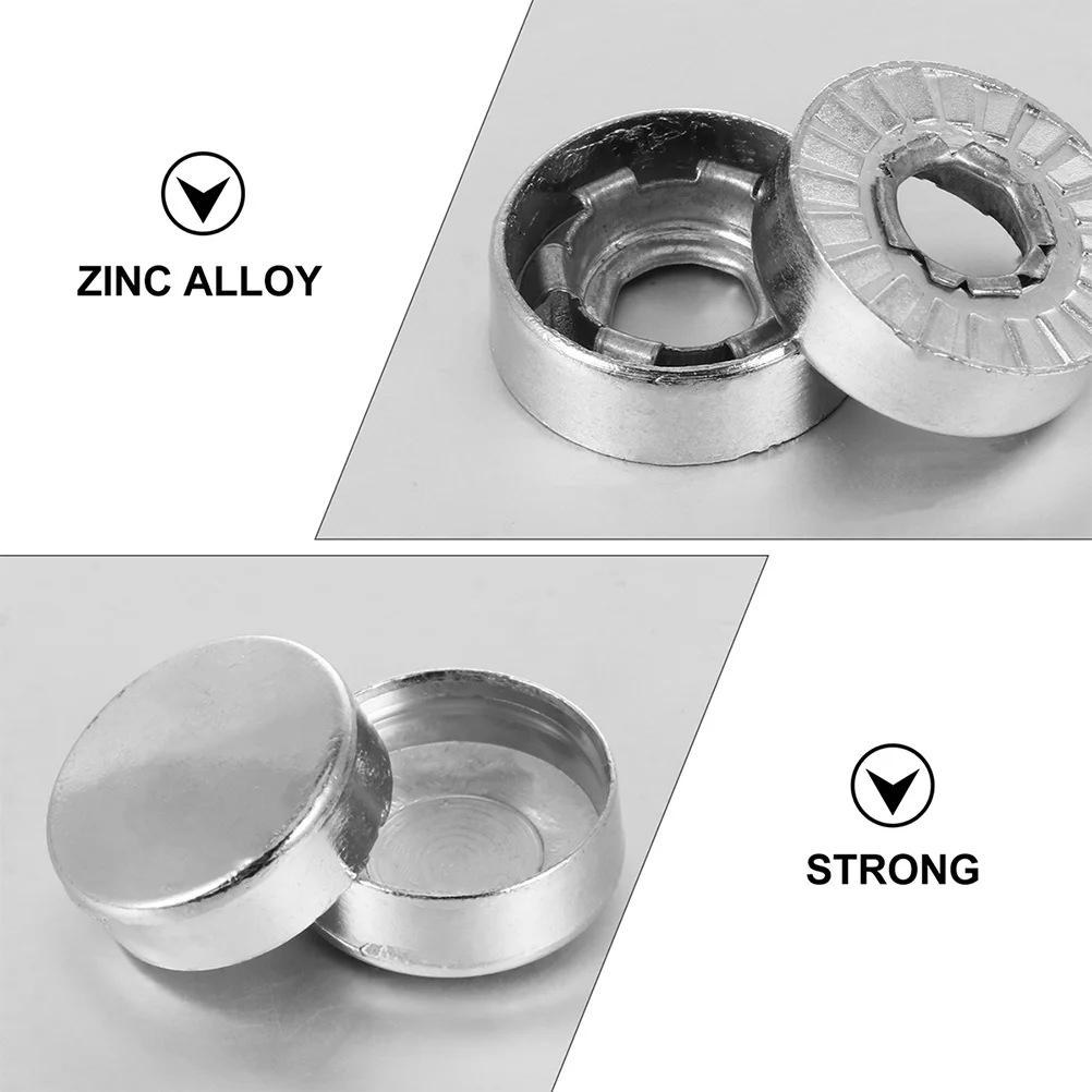 

License Plate Screw Kit Zinc Alloy Anti Theft Bolts Universal Fit Rounded Edge Durable Screw Caps For License Plates