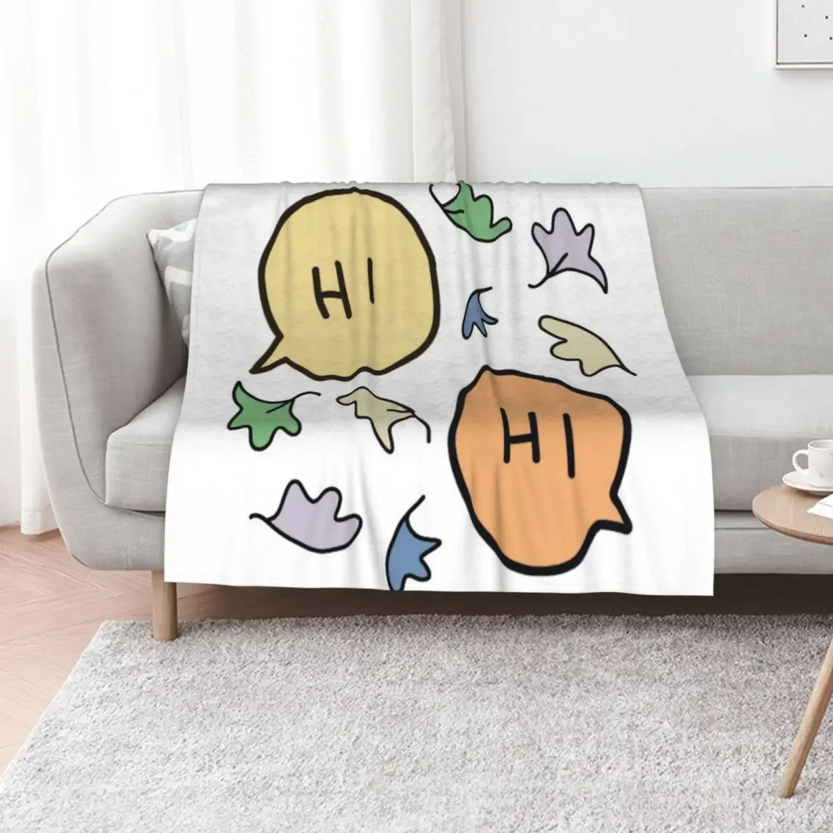 

heartstopper hi with leaves Throw Blanket Bed Fashionable Retros Luxury St for winter Blankets