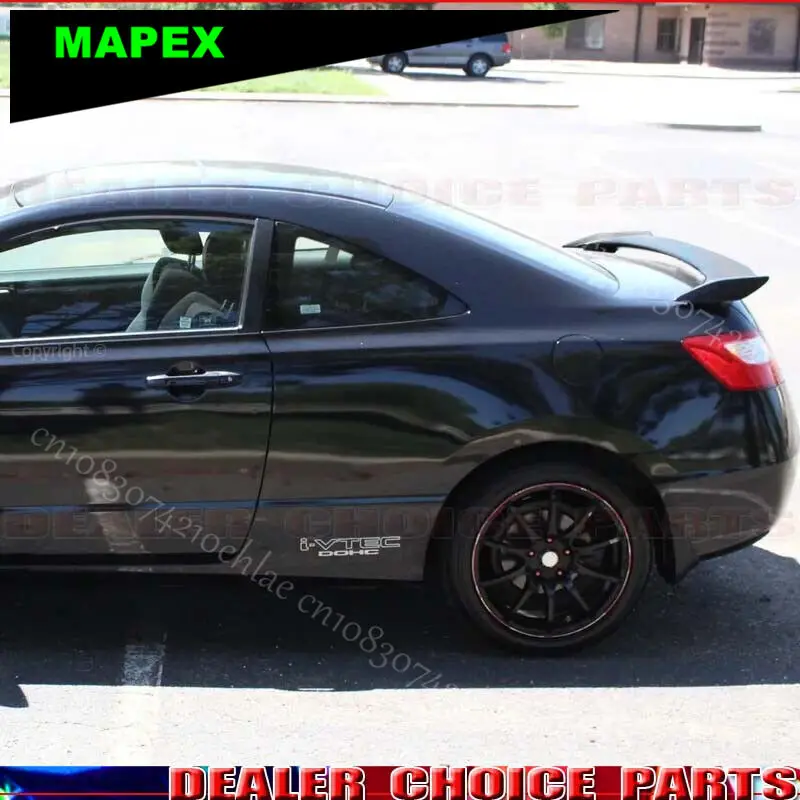 2006-08 2009 2010 2011 Honda Civic Si Coupe 2 leg Style Spoiler W/L GLOSS BLACK