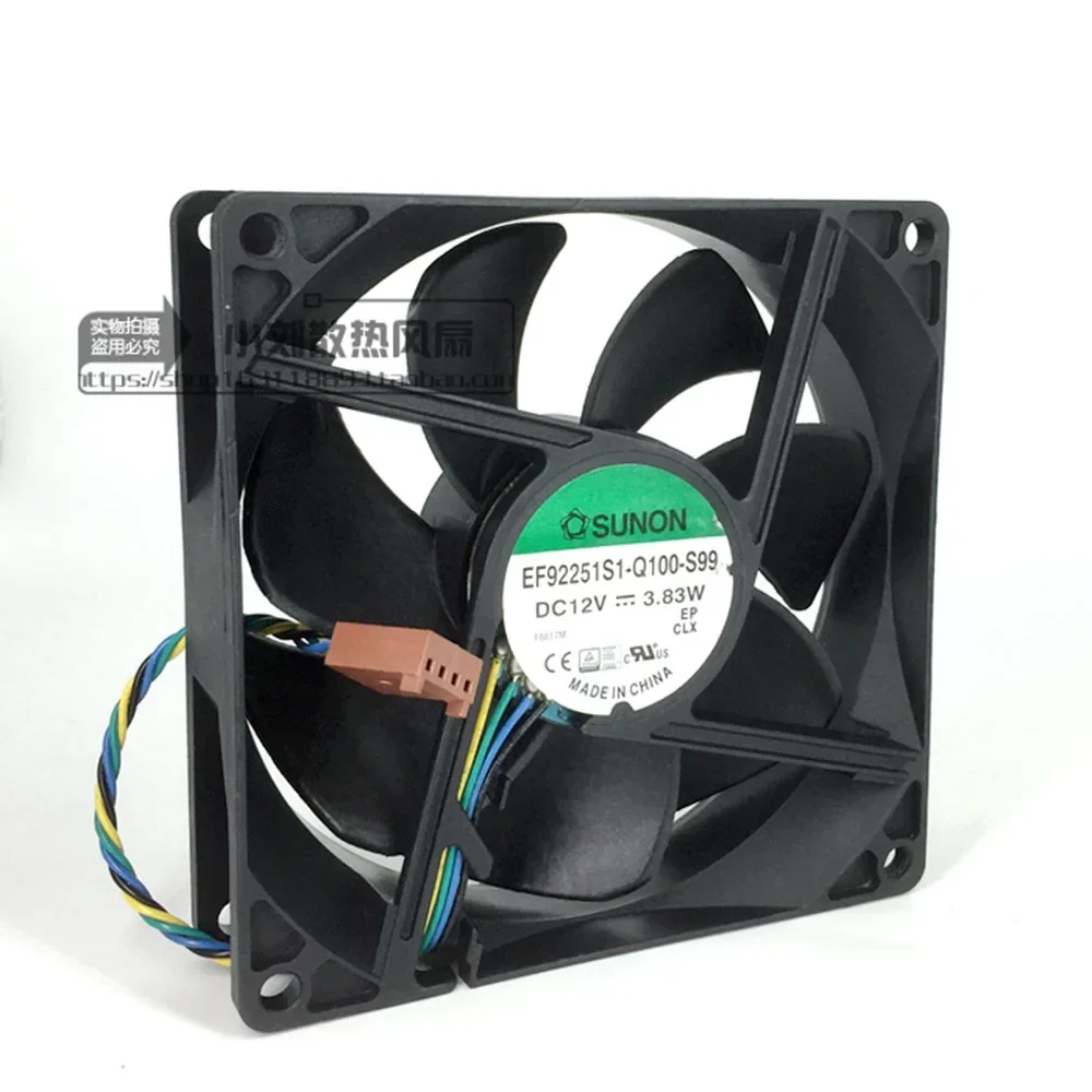 Ventilador de refrigeração para CPU, Sunon, novo, original, dissipadores de calor, EF92251S1-Q100-S99, 9225, DC 12V, 3.83W, EF92251S1-Q000-S9A, 90x25mm, 90mm, 90mm