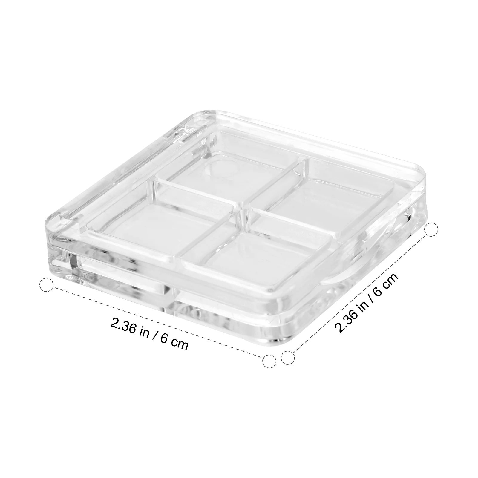لوح ظلال عيون فارغ مكون من قطعتين، حاوية 4 فتحات مثالية للنساء أثناء السفر، أداة تنظيم DIY #4