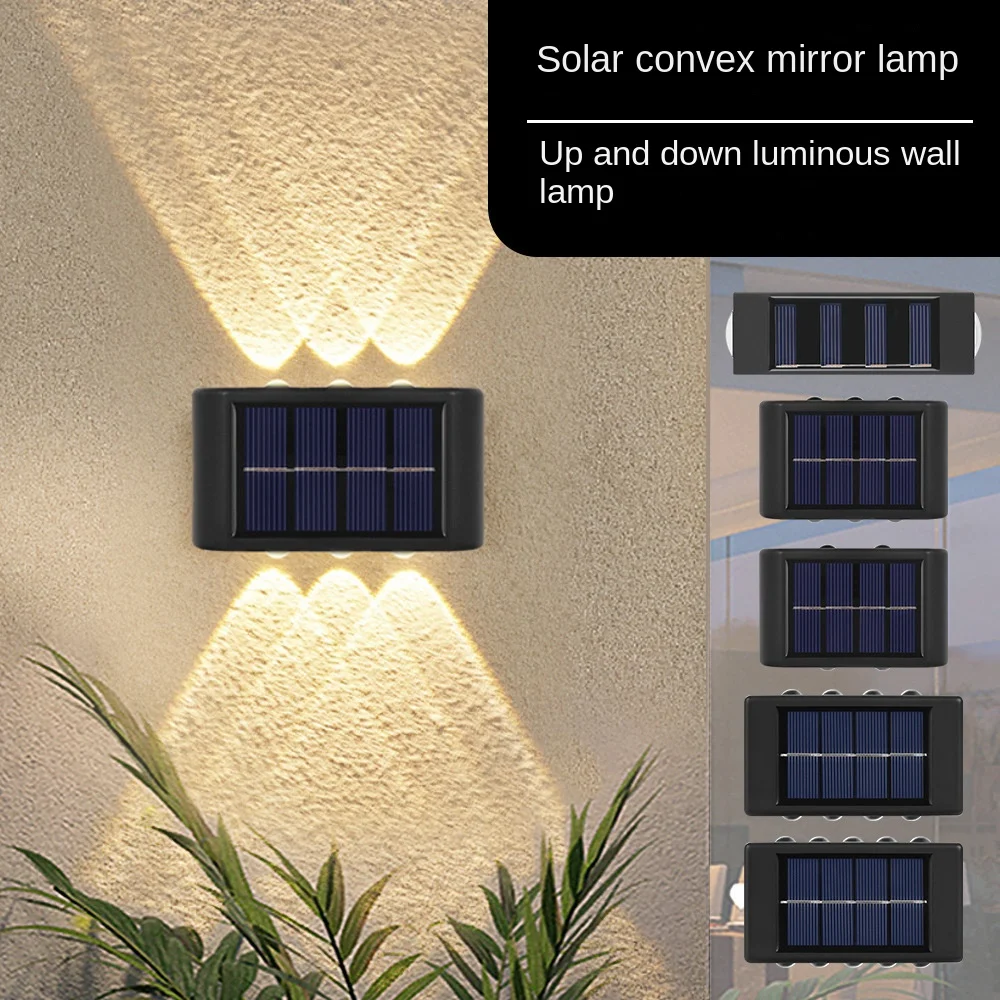 

Solar Wall Lamp Outdoor Wall Lamp Decoration Layout Wall Wall Double Head Washing Wall Illumination Atmosphere Solar Lamp