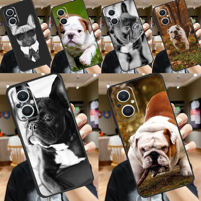 French Bulldog Case For OPPO Reno 7 8 6 5 4 Lite 8T 4Z 5Z 11 F 10 Pro OPPO Find X6 X5 Pro X2 X3 Neo Cover