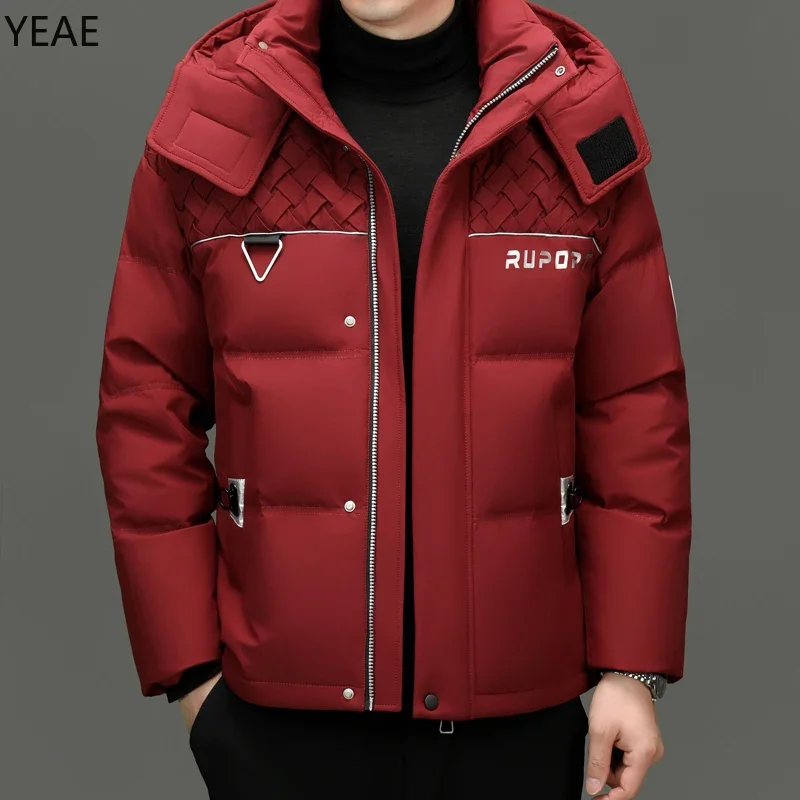 Removable Hood Short Down Jacket Designer Clothes Men Duck Down Padding Winter Jacket for Men Male Coat Casual Man Sack