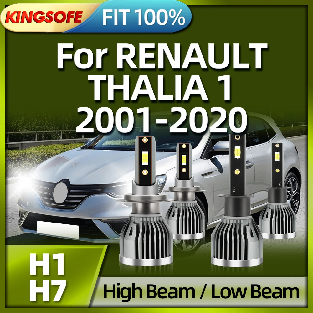 

KINGSOFE H7 Led Car Light H1 Lamp Headlight For RENAULT THALIA 1 2001 2002 2003 2004 2005 2006 2007 2008 2009 2010 2011-2020