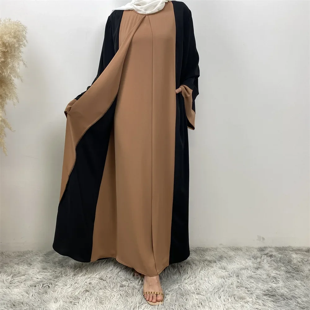 New Design Nida Muslim Abaya Dubai Luxury Woman Dress Veiled Islamic Moroccan Kaftan Black Ramadan Modest Casual Clothing Eid