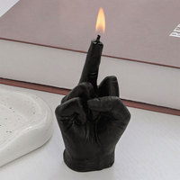 1Pcs New Middle Finger Shaped Model Scented Candles Funny Quirky Small Gifts Home Room Decor Ornaments Birthday Holiday Candle