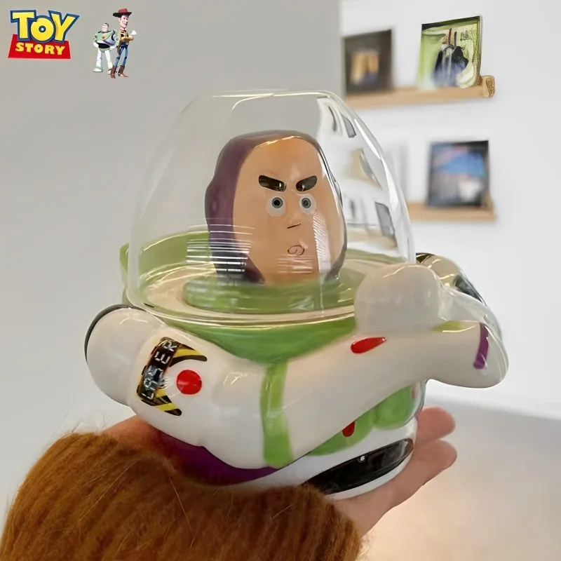 Disney Toy Story Teapot Mug Set Buzz Lightyear Cup Ceramics Anime Tea Pot Glass Set Creative Decorations Christmas Birthday Gift