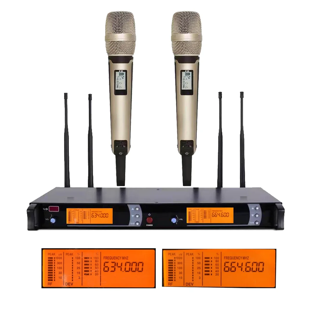

Professional GLX-SKM9000 Advanced Digital Wireless Home Stage KTV DJ Karaoke Sing Microphone 2 Handheld Dynamic System