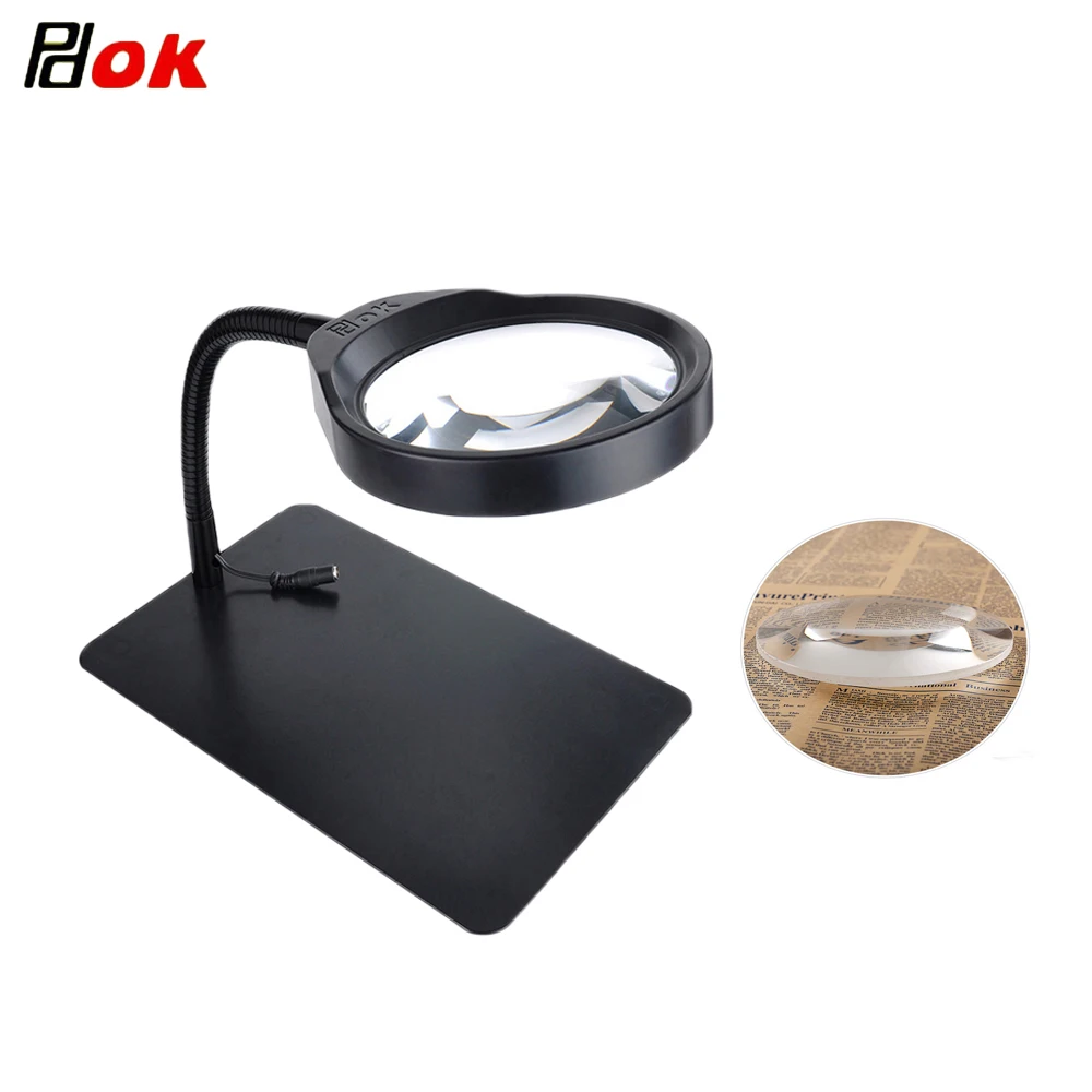 

10X USB Magnifying Glass Multi-functional Magnifier Desk Magnifier Lamp with Light Magnifying Tool Flexible Arm