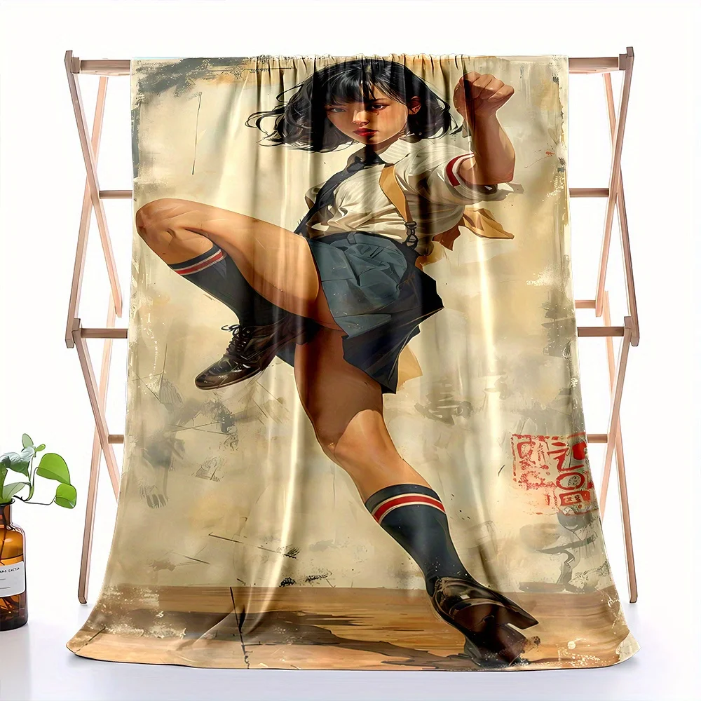 

Мягкое и уютное фланелевое одеяло с уникальным дизайном-боксером для пустыни — идеально подходит для дивана, кровати, офисных сну и путешествий — Versa