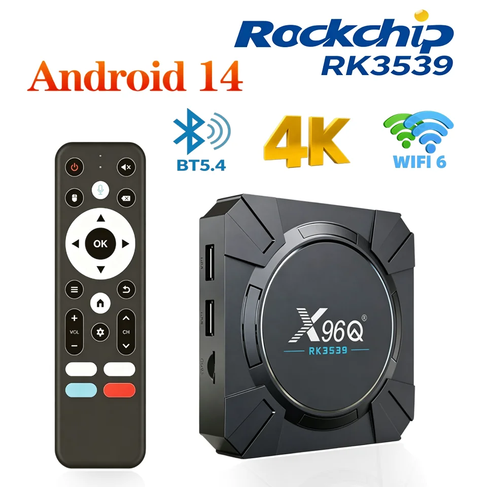 Home Cinema Dolby Atmos - X96Q RK3539 กล่องทีวี Android 14 ควอดคอร์