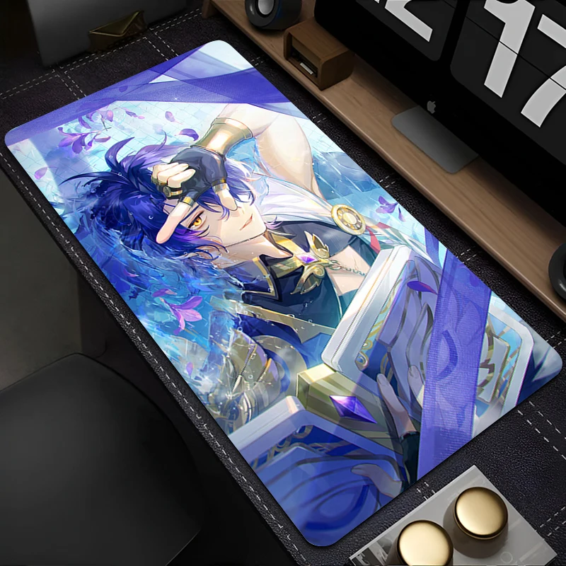 Dr. Ratio Honkai Star Rail Mouse Pad Laptop Purple Anime Gaming Mousepad Computer Sexy Gamer Cabinet Keyboard Rug XXL Desk Mat