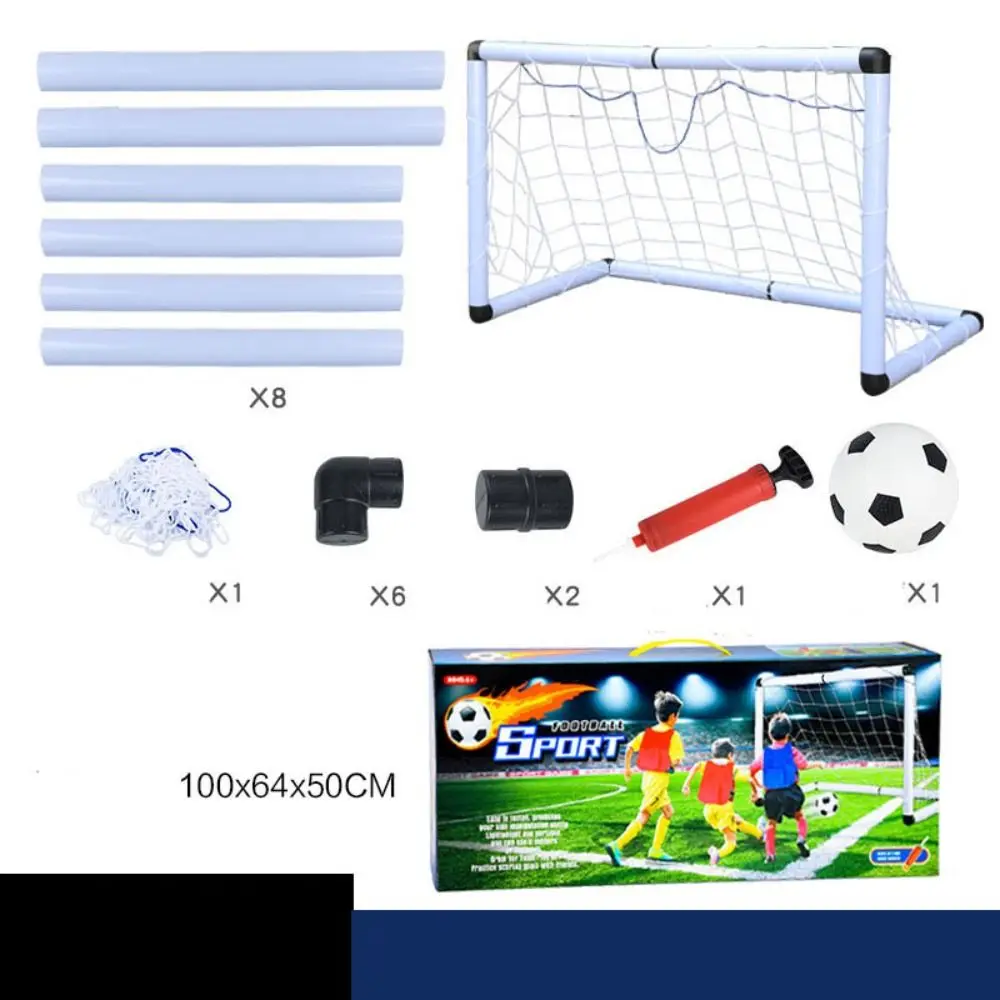 كرة قدم صغيرة قابلة للطي، كرة قدم بلاستيكية بمقاسين، مجموعة شبكية قابلة للإزالة، ألعاب داخلية وخارجية للأطفال عالية القوة