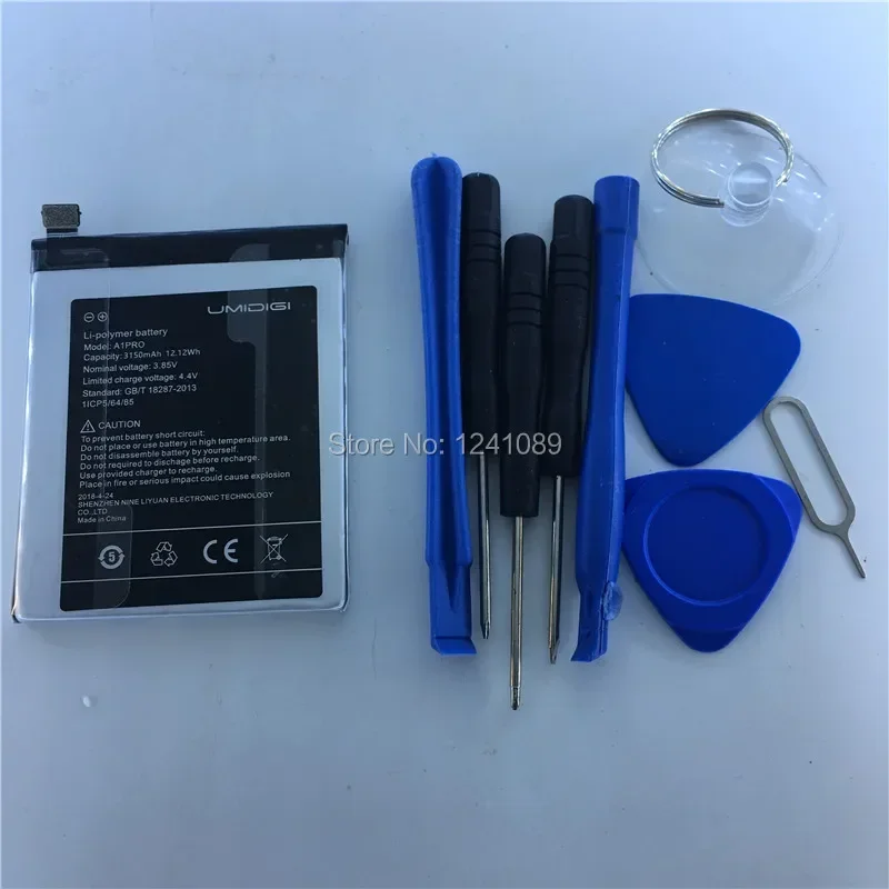 Mobile phone battery for UMIDIGI A1 pro battery 3150mAh Long standby time Gift dismantling tool for UMIDIGI Mobile Accessories