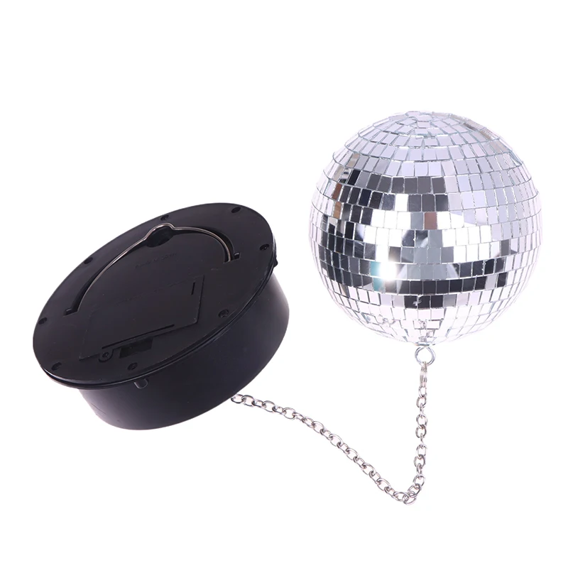 1 ชิ้นตกแต่งดิสโก้บอลหมุนมอเตอร์ 5RPM แบตเตอรี่ขับเคลื่อนกระจกลูกบอลมอเตอร์บอล 2026 Christmas Party Supplies