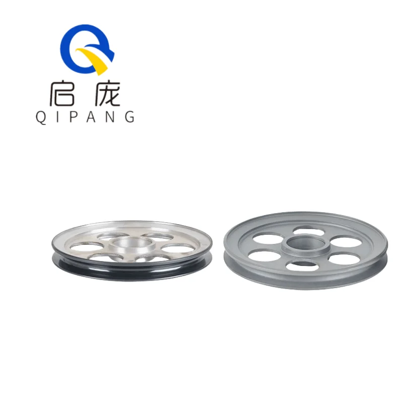 QIPANG OD350mm Textile Machinery And Accessories Aluminum Hard Oxidaztion Dance Drum Pulley System Guiding Wire Pulley