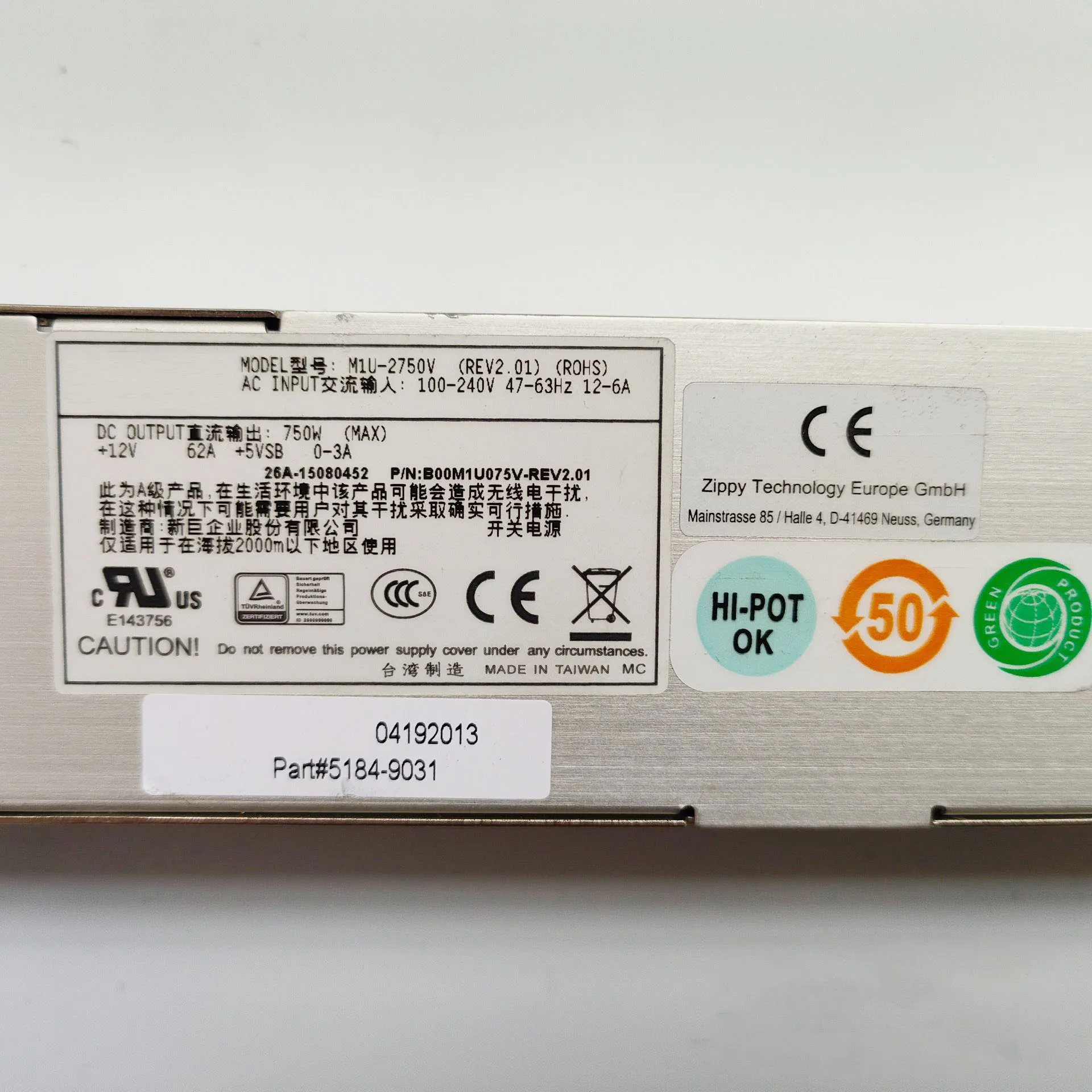 

M1U-2750V For Zippy power supply 750W