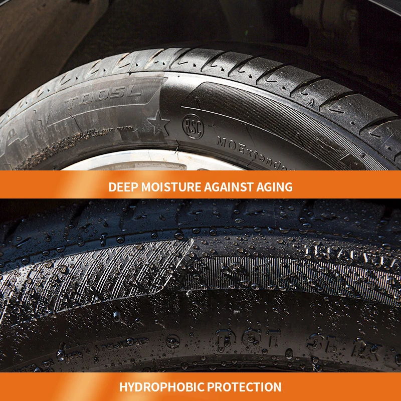 

Magic Gem Car Tire Restorer Gloss Agent Back to Black Gloss Long-Lasting Coating Polish Cleaning Tire Gloss Enhancer Kit,Wax