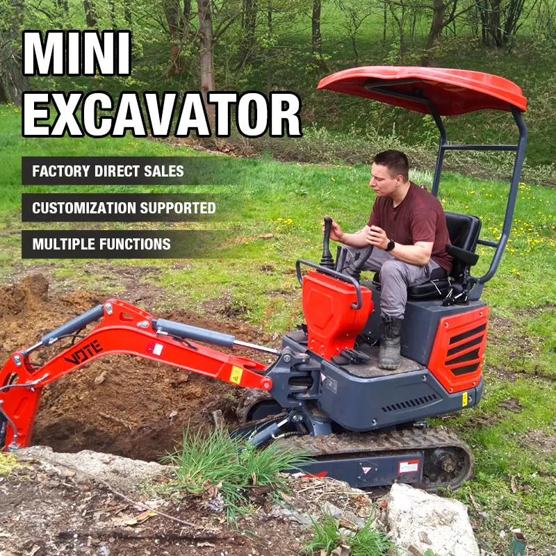 

Hot Sale Small Construction Excavator 1.2 Ton High Quality Mini Digger Farm Orchard Outdoor Use Excavator Customized Sale