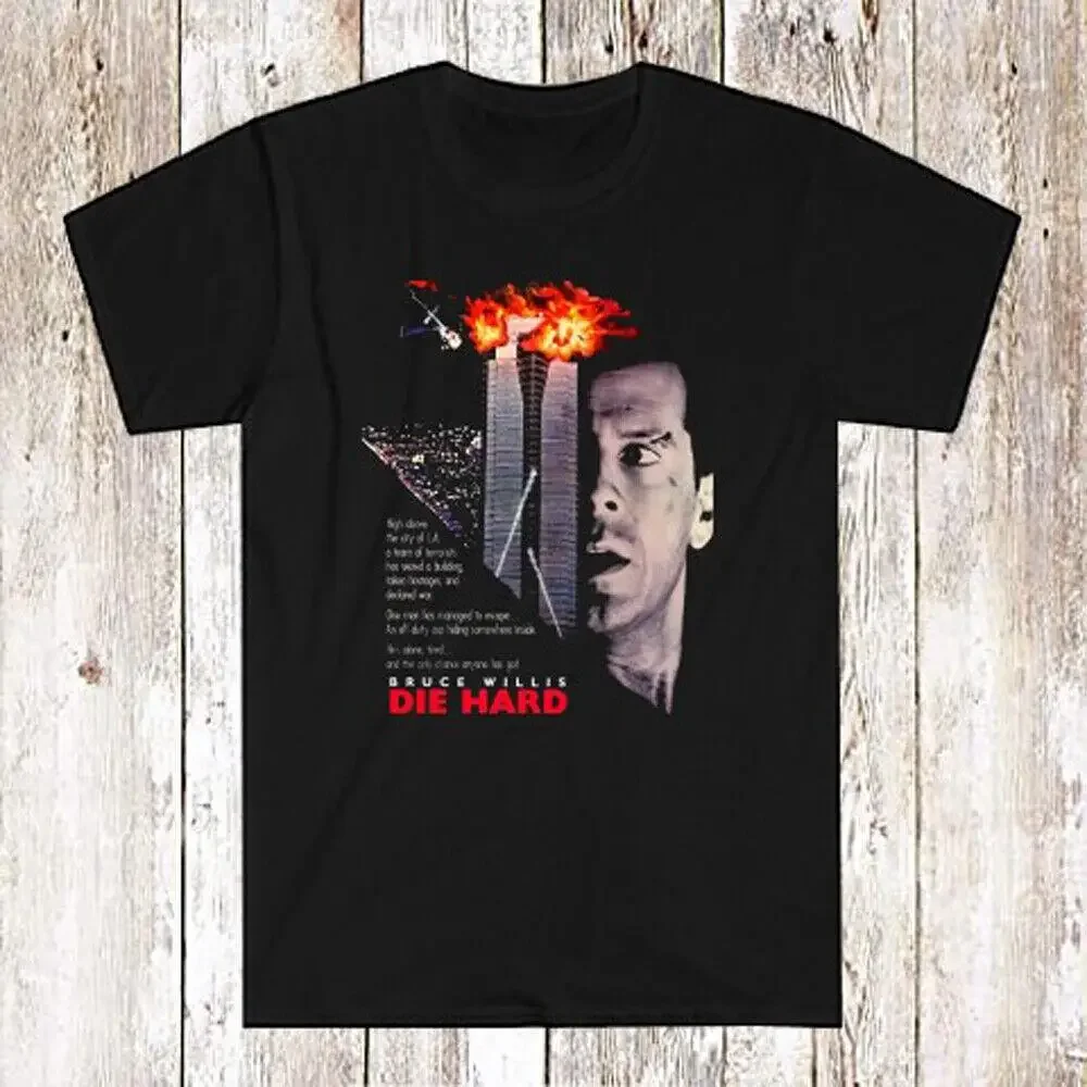 Die Hard Bruce Willis Mens Black T-Shirt Size S-5XL