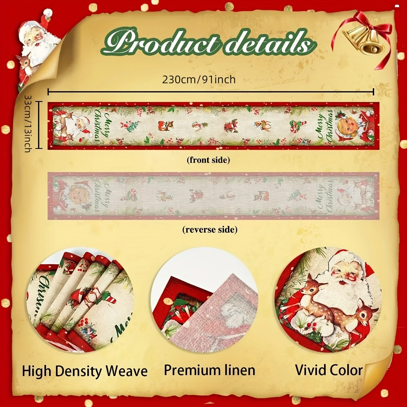 Vintage Christmas Table Runner - Christmas Table Runner ulasan dan harga