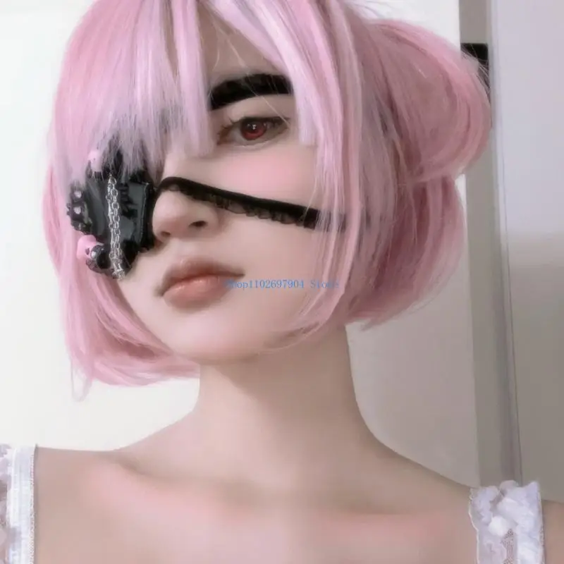 N7YF لطيف أنيمي تأثيري حلي اييشادي Harajuku الصليب قناع عين واحد الغمامة إيباتش القوطية Chunibyou قناع عين الهدايا