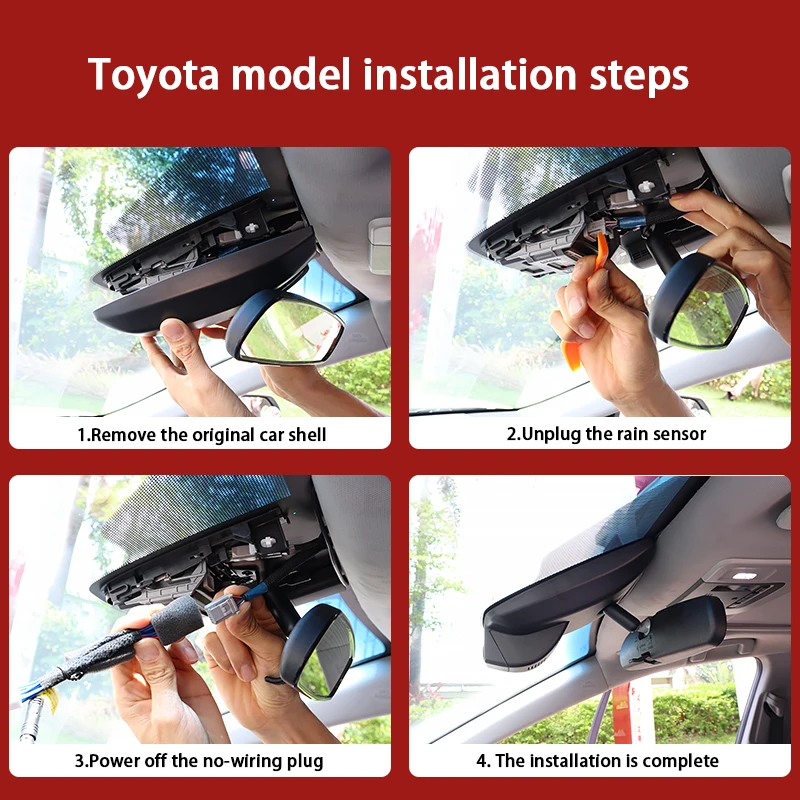 4K HD 1600P 1080P plug and play is easy  to install in-car DVR  video  Recorder Wifi  driving recorder for Toyota RAV4 2022