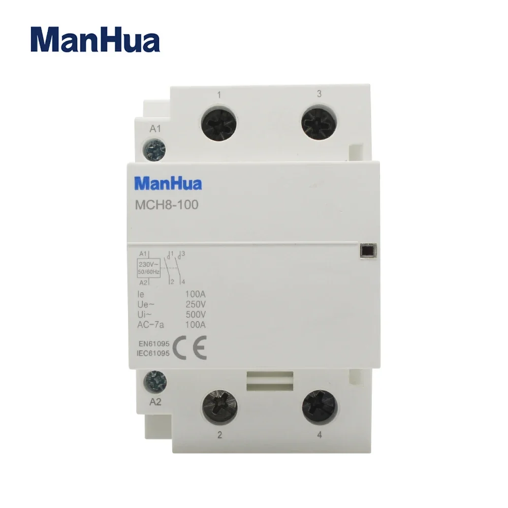 ManHua MCH8-100 2P 250V 100A Household Electric AC Contactor MCH8-100 Elevator Modular Contactor