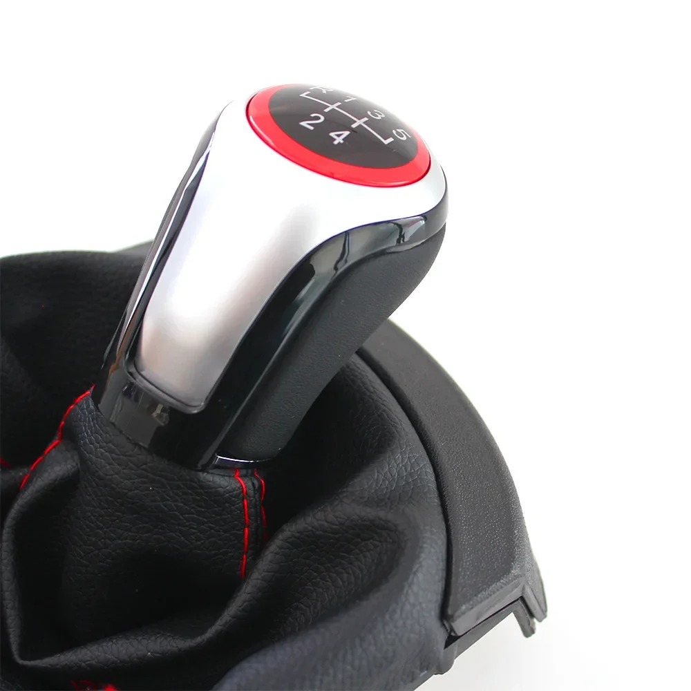 for SEAT Ibiza 2002 2003 2004 2005 2006 2007 2008 2009 2010 Gear Stick Knob 5 / 6 Speed Gear Shift Knob with Gaiter Boot Cover