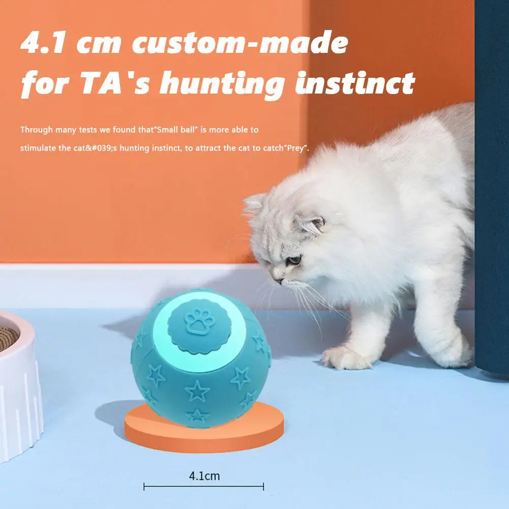 Automatic Smart Pet Toy Dog Cat Electronic Interactive Pet Toy Moving Ball USB Automatic Moving Bouncing Puppy Kitten Ball Toy