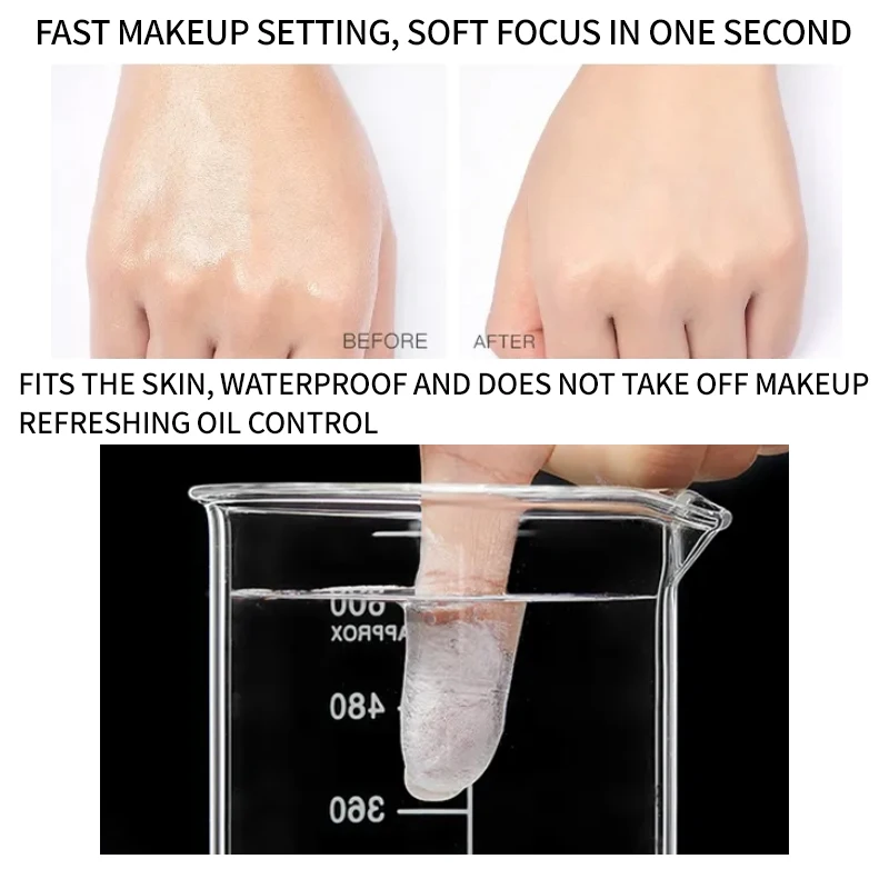 Pó facial mineral à prova d'água, controle de óleo, pó de configuração translúcido, alta cobertura, fixador de maquiagem, maquiagem para mulheres