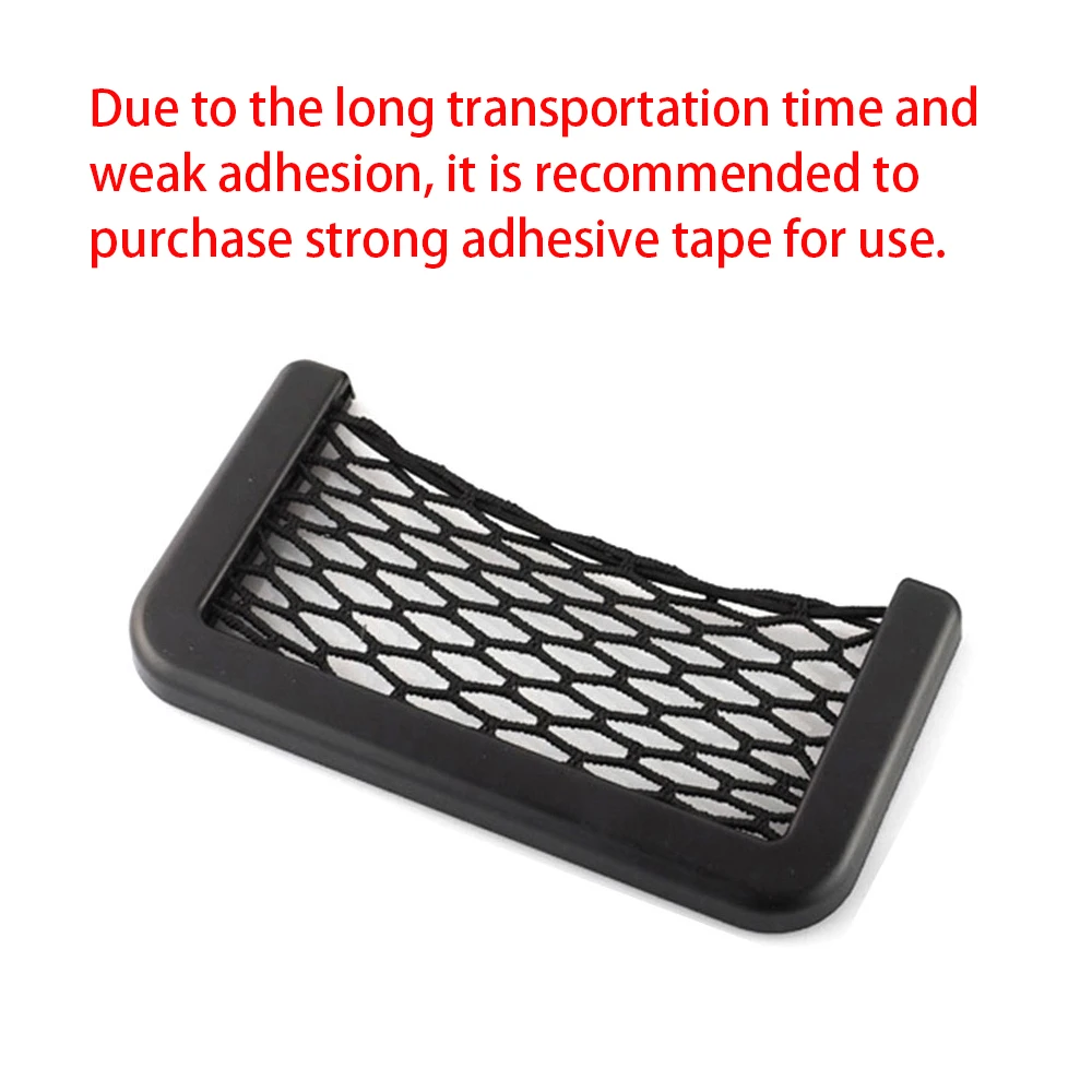 Universal Car Storage Net Automotive Pocket Mesh Storage Bag Phone Holder Mesh Pocket Multifunctional Car Accessories 15*8cm