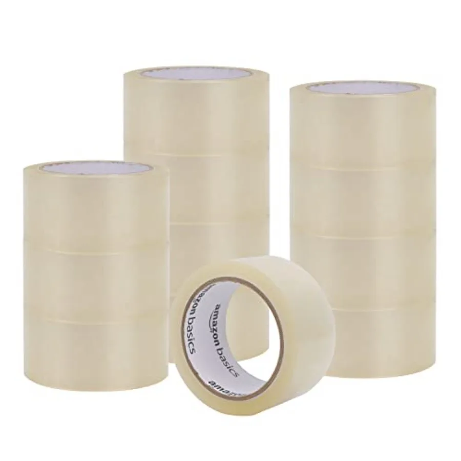 

Clear Shipping Packing Tape Rolls for Moving and Packaging Home Office Supplies .88 Yards .8 mil Thick 2 Count