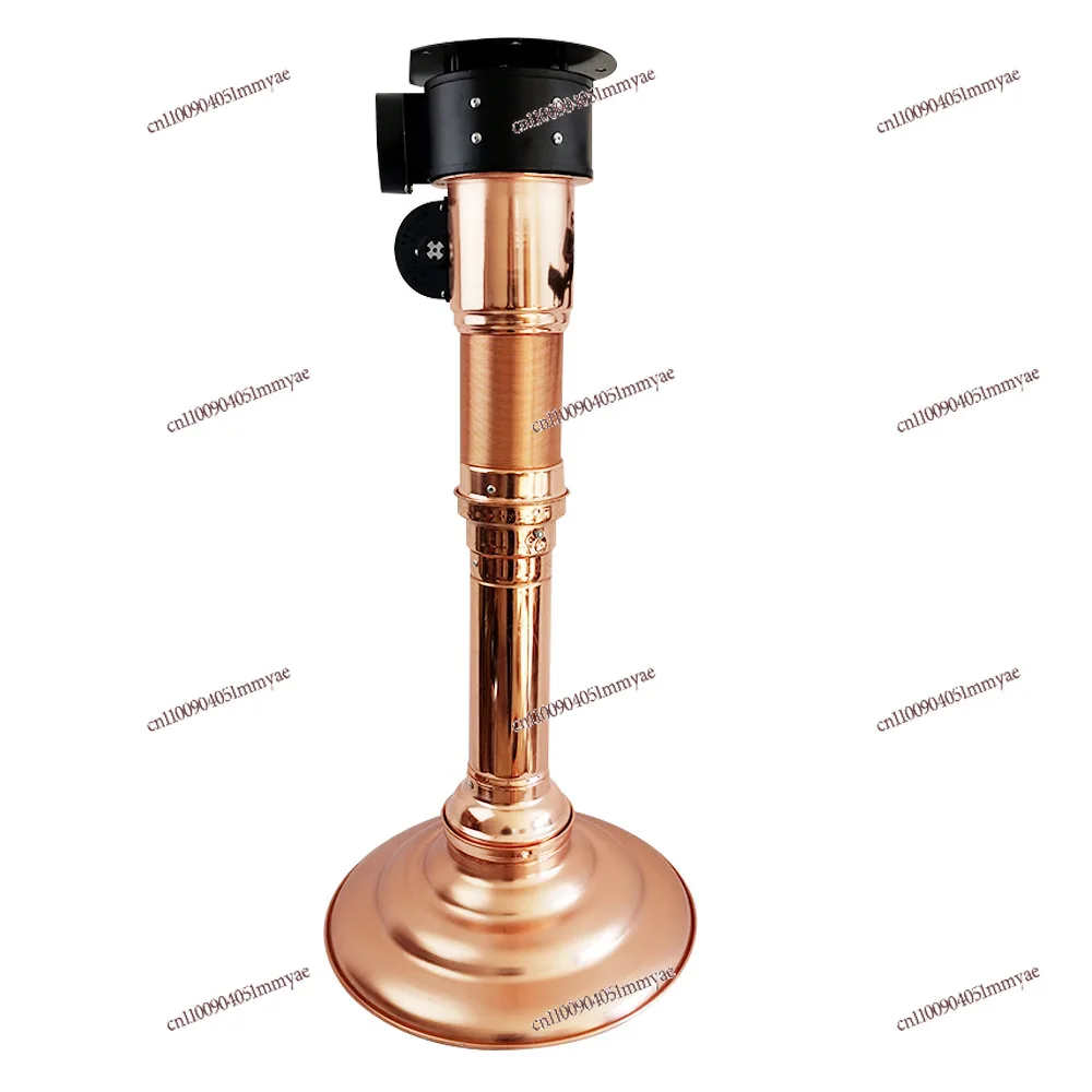 Barbecue Meat Telescopic Exhaust Pipe Upper  with Fan Ventilation Pipe Barbecue Equipment Smoking Cover Exhaust Pipe Chimney