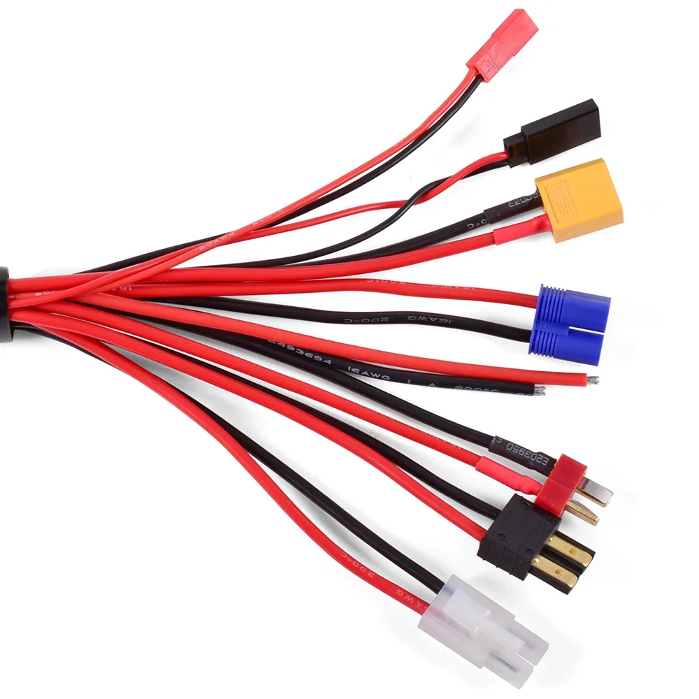 Connecteur adaptateur de chargeur RC multifonction 8 en 1, charge d'équilibre 4.0mm banane XT60 à TRX Tamiya XT30 JST EC3, câble métallique pour RC