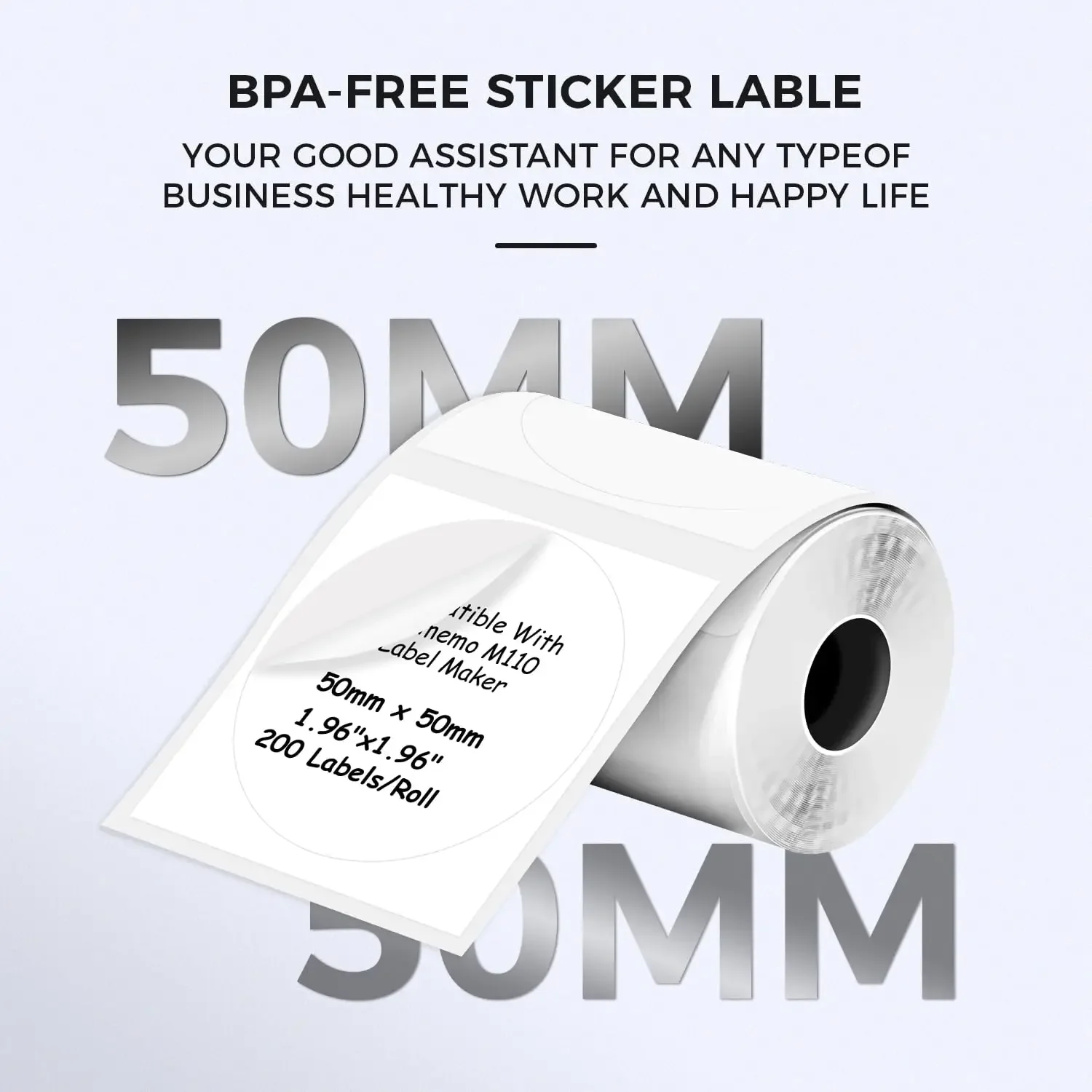 50x50mm Circle Thermal Label Stickers Label Marker Suitable For M110/M120/M221 For Address Jar Label Food Category Business Home