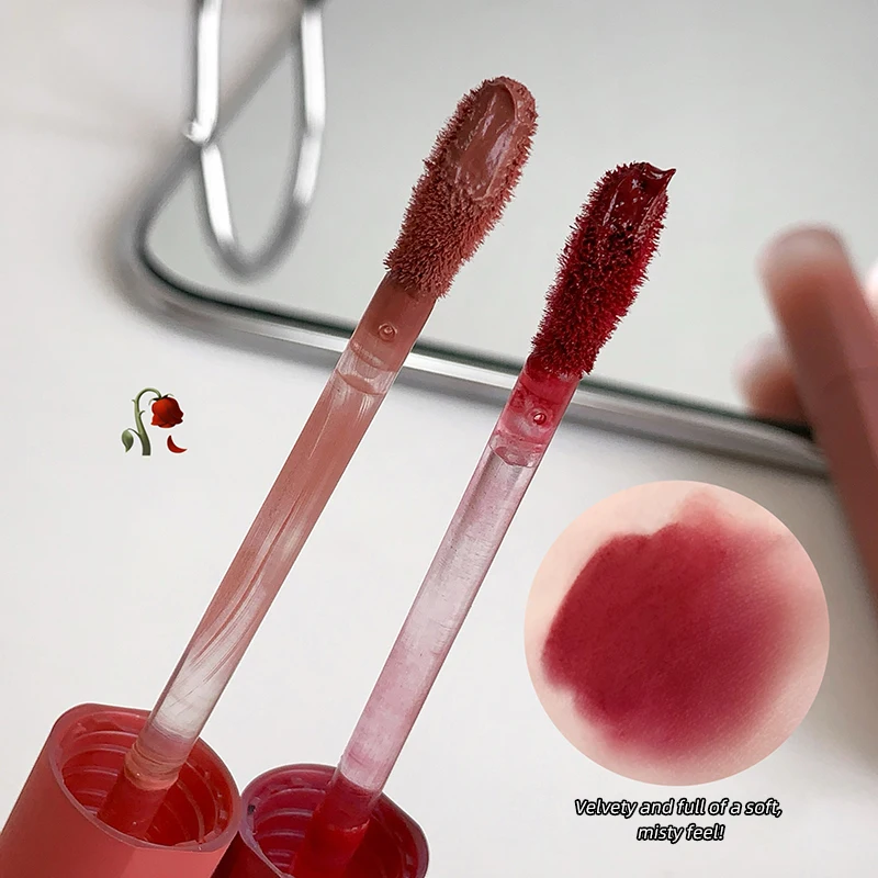 Gege Bear Velvet Matte Soft Lip Glaze Autumn&winter Reddish-brown Lipstick Long-lasting Whitening Lip Cream Waterproof Lip Mud