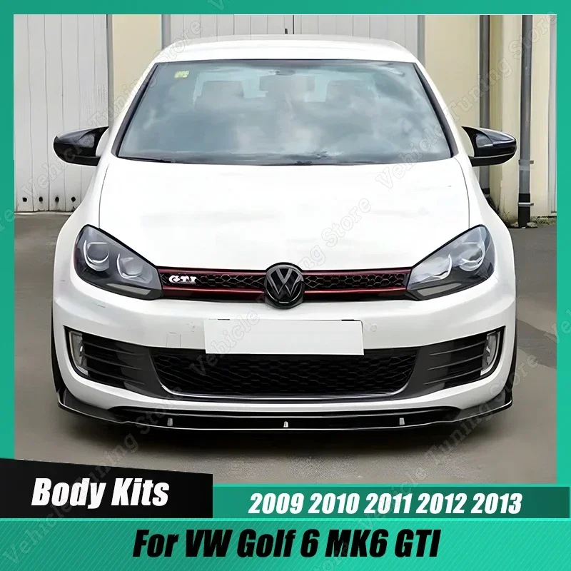 

Для VW Golf 6 MK6 GTI 2009-2013 Автомобильный передний бампер, губа, задний багажник, спойлер на крышу, крыло, диффузор, комплекты кузова, глянцевый черный ABS