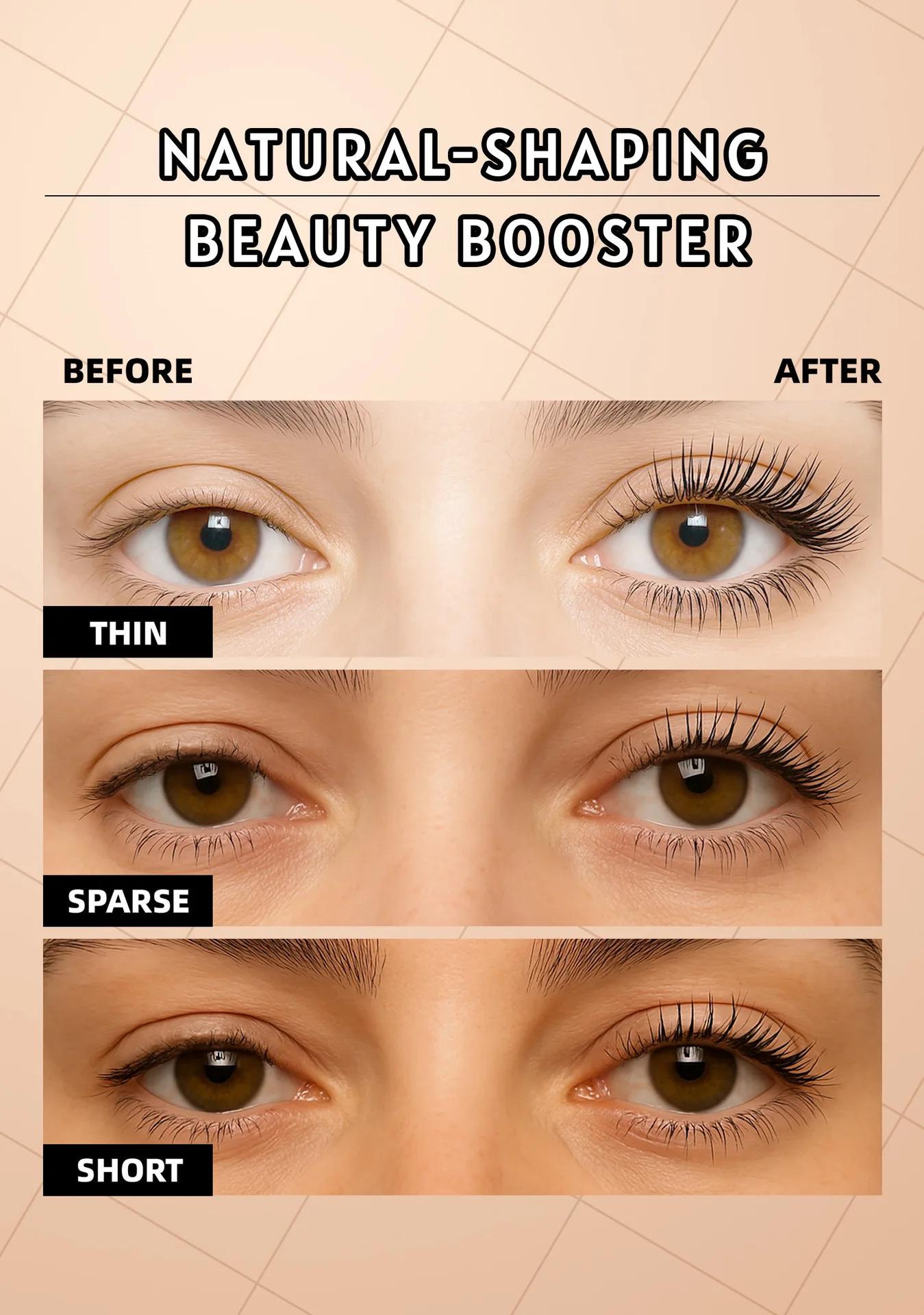 Rímel Crown Head Black Gold, pincel grande 4D, rímel transparente à prova d'água, espessamento, alongamento, curvador de maquiagem Mac