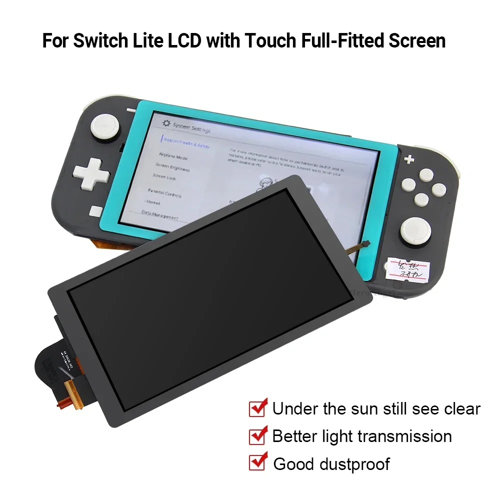 2IN1 For Switch Lite Console LCD Display+Touch Screen Full-Fitted Screen Assembly Digitizer Replacement For Nintend Switch Lite