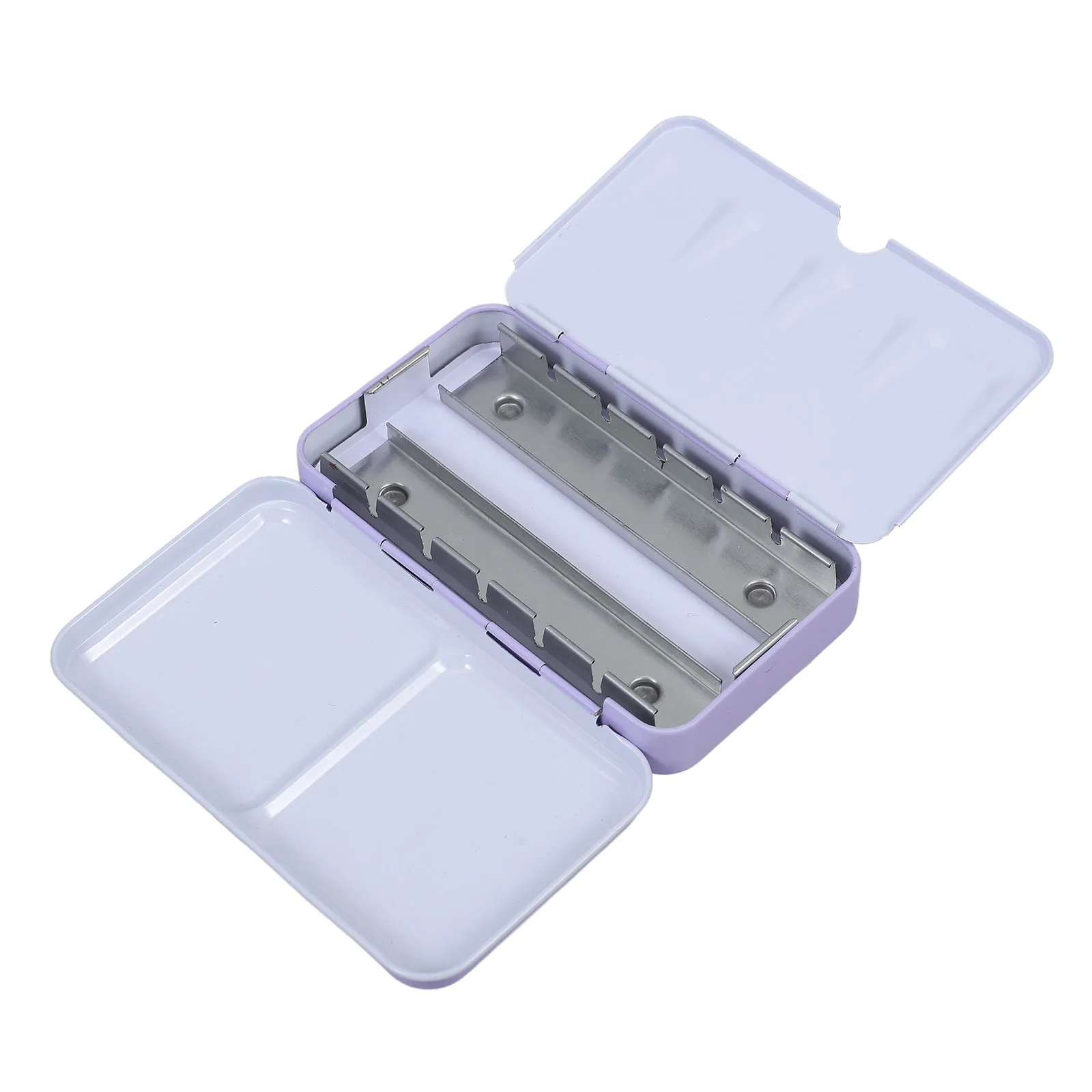 

Paint Box Portable Mini Half Pan Iron Empty Tins Travel Case Large Tin DIY Compartments Builtin Mixing Palette Durable