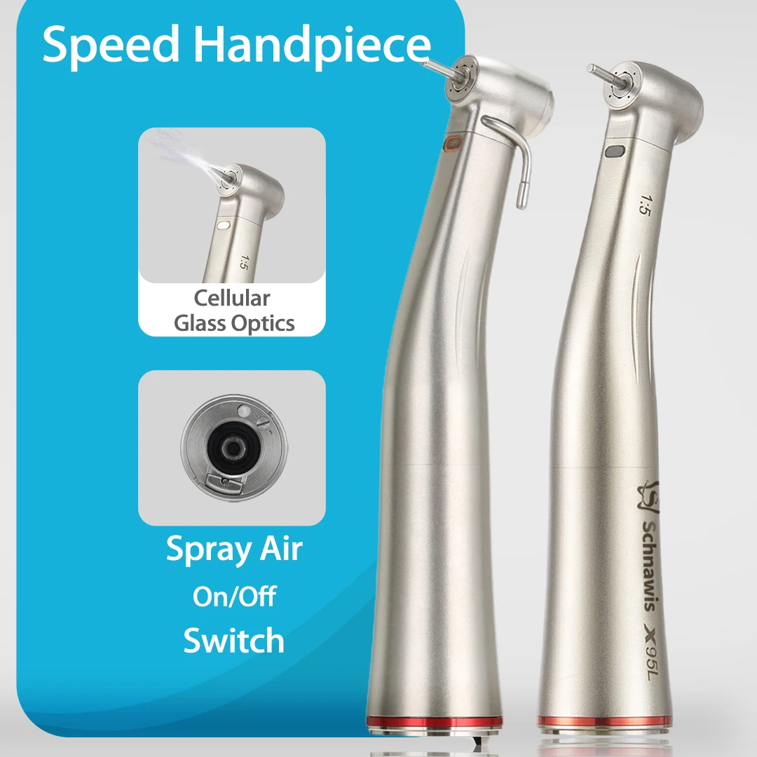 

NSK Dental X95L SG93L Against Contra Angle 1:5 Increasing Speed Handpiece Push Button Fiber Optic Handpiece Inner Water Red Ring