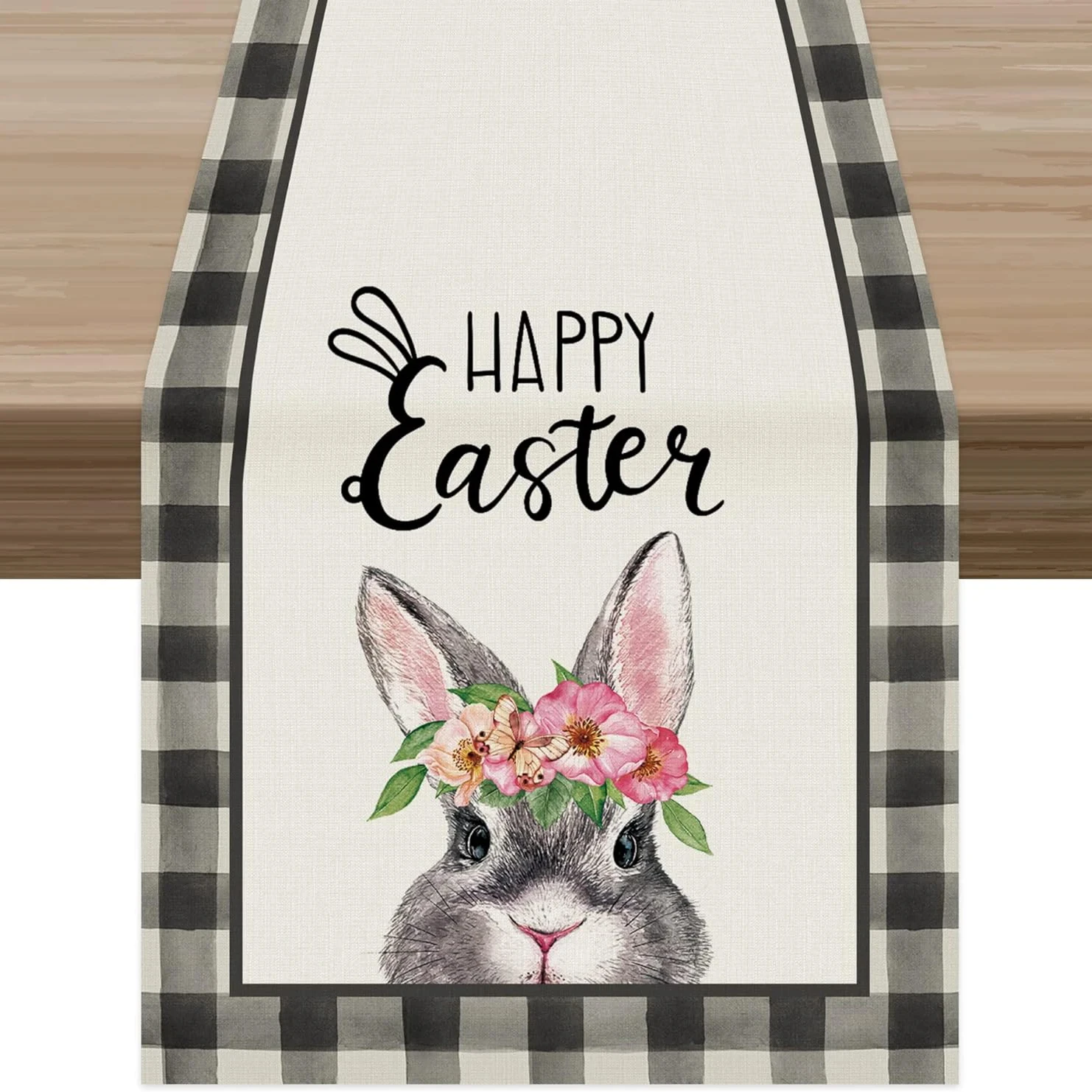 

Bohemian Easter theme fashion festival tablecloth decoration home party kitchen table decoration table runner rabbit pattern