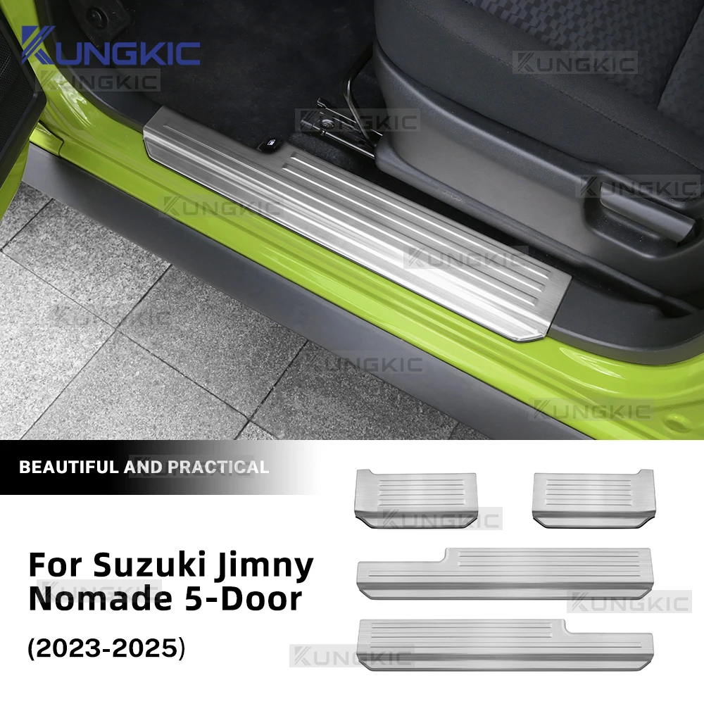 

Stainless Steel for Suzuki Jimny Nomade 5-door 2023 2024 2025 Car Door Sill Plate Guard Cover Threshold Bar Accessories