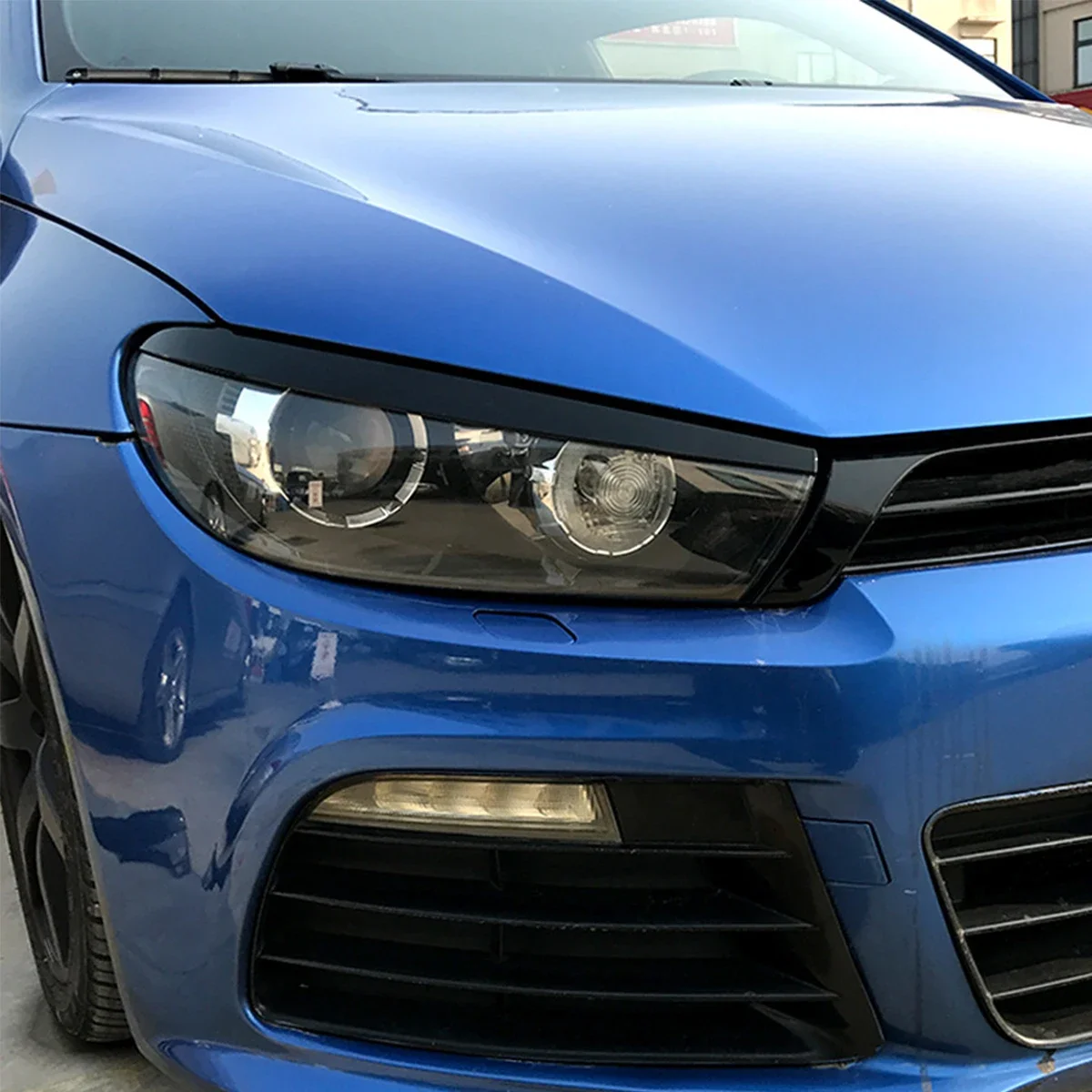 GEFENSI For Volkswagen Scirocco 2008-2017 Headlight Eyebrow Eyelid Trim Lamp Cover Sticker Car Accessories