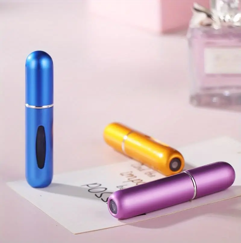 6pcs/set Travel Bottle Chapstick Lanyard Keychain Holders with lipstick Holder Reusable Lip Balm Pouch Protective Cases