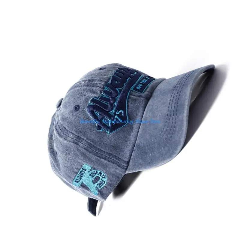 E56A Spring Summer Cotton Baseball Caps Vintage Embroidery Unisex Adjustable Sports Hip Hop Streetwear